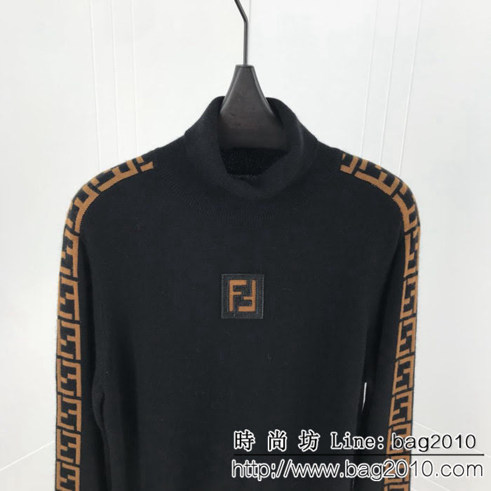 FENDI芬迪 高版本 18ss秋冬新款 舒適柔軟 高領羊毛衫 FF系列 100%羊毛面料 ydi2323